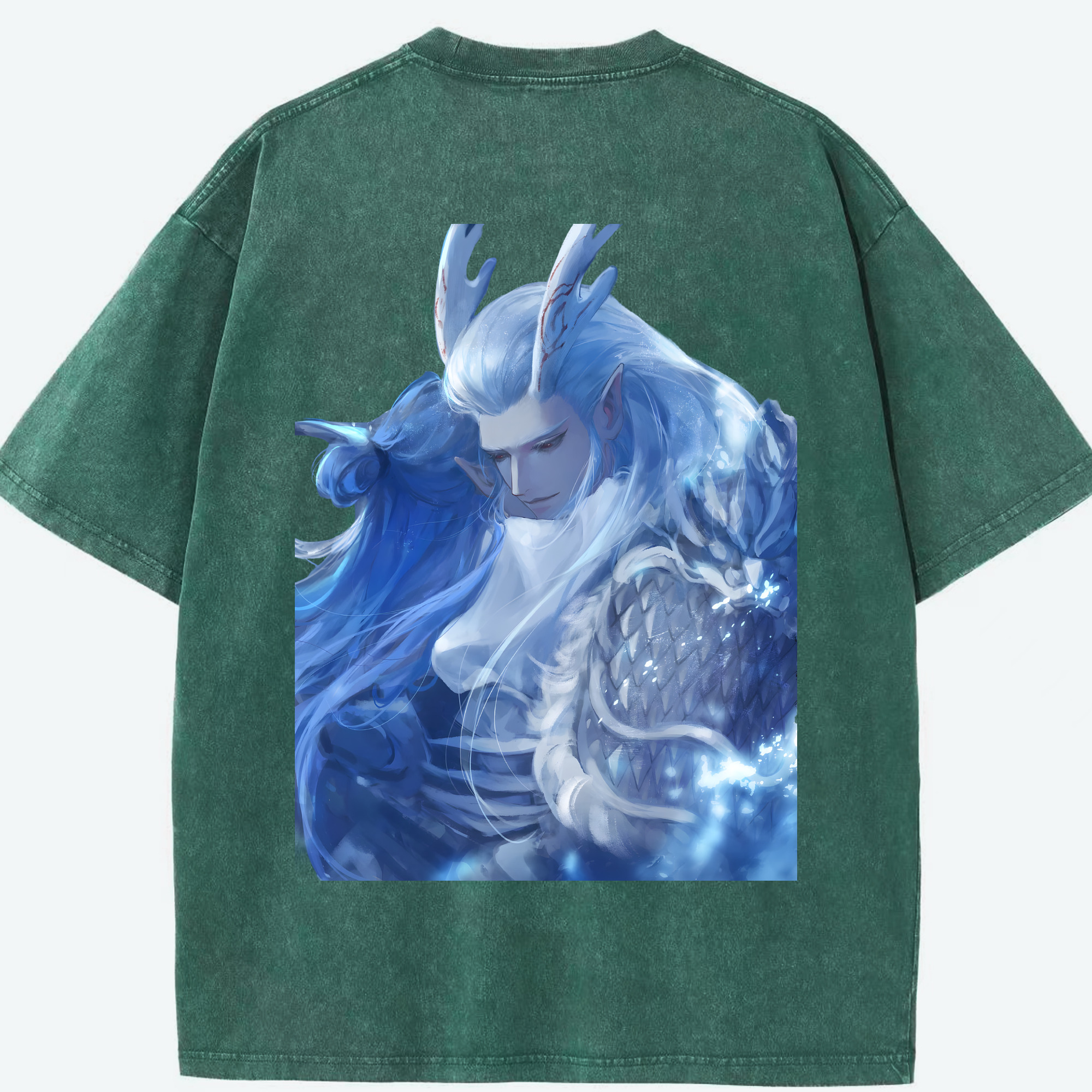 Ne Zha 2 ナタ 魔童の大暴れ 綿100% ヴィンテージ風 半袖Tシャツ（背面プリント）